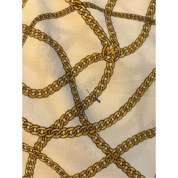 MK Michael Michael Kors Shirt Large Gold Zipper Rope Pattern (minor pen marks) - Picture 6 of 10